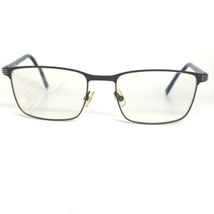Morel France 30128L BB06 Blue Metal Eyeglasses Frames 56-19-145 Mens Rectangle